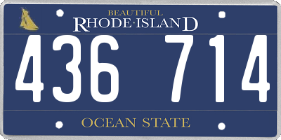 RI license plate 436714