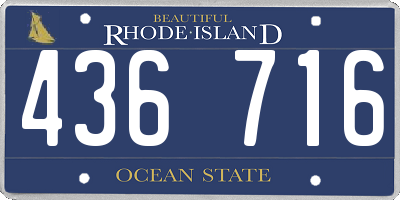 RI license plate 436716