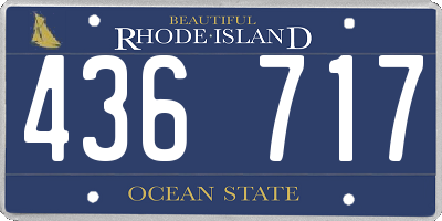 RI license plate 436717