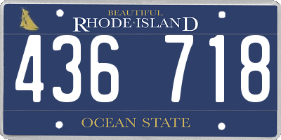 RI license plate 436718