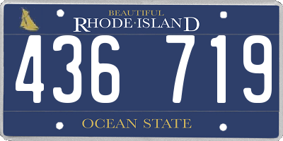RI license plate 436719