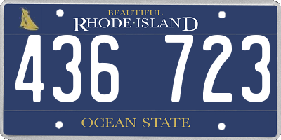 RI license plate 436723
