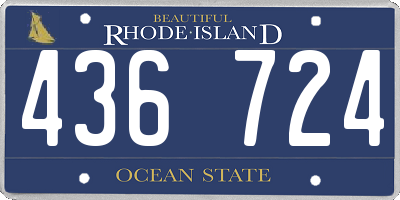 RI license plate 436724