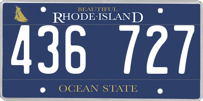 RI license plate 436727