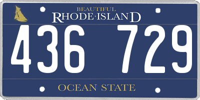 RI license plate 436729