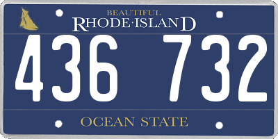 RI license plate 436732