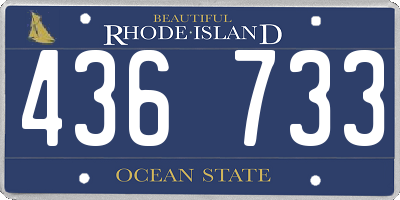 RI license plate 436733