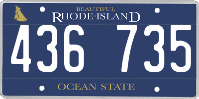 RI license plate 436735