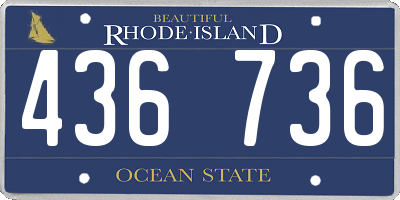 RI license plate 436736