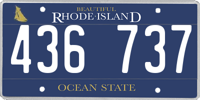 RI license plate 436737