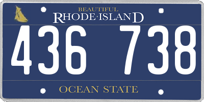 RI license plate 436738