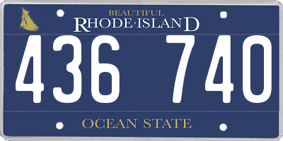 RI license plate 436740