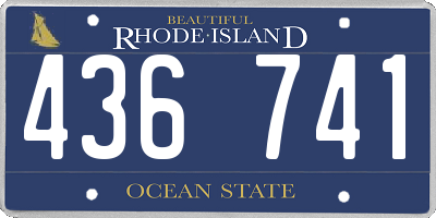 RI license plate 436741