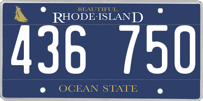RI license plate 436750