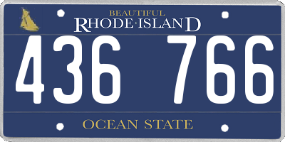 RI license plate 436766