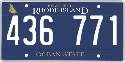 RI license plate 436771