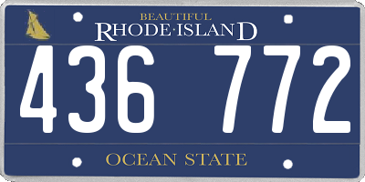 RI license plate 436772
