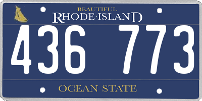RI license plate 436773