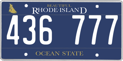 RI license plate 436777