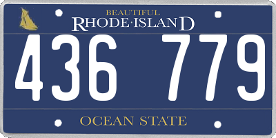 RI license plate 436779