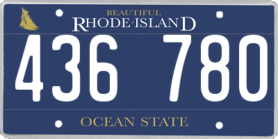 RI license plate 436780