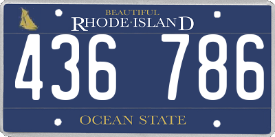 RI license plate 436786