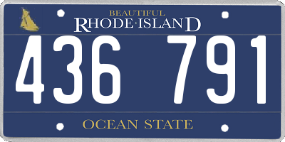 RI license plate 436791
