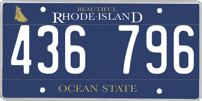 RI license plate 436796