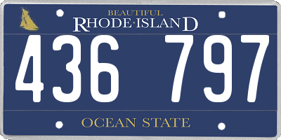 RI license plate 436797