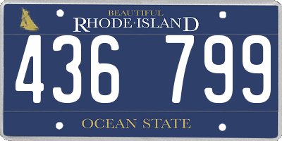 RI license plate 436799