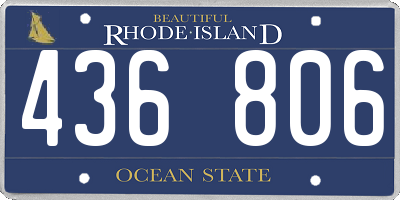 RI license plate 436806