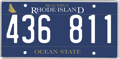 RI license plate 436811