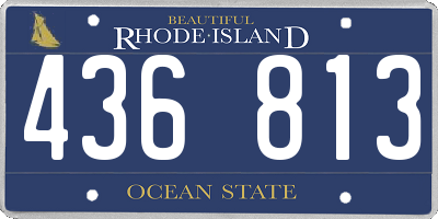 RI license plate 436813