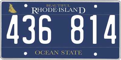 RI license plate 436814