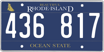 RI license plate 436817