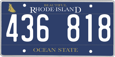 RI license plate 436818