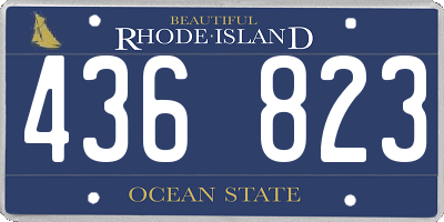 RI license plate 436823