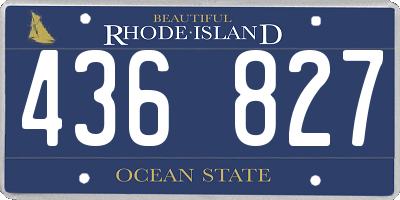 RI license plate 436827