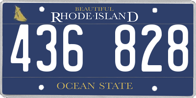 RI license plate 436828