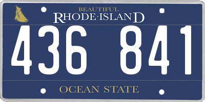 RI license plate 436841
