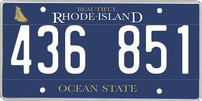 RI license plate 436851
