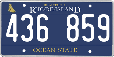 RI license plate 436859