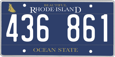 RI license plate 436861