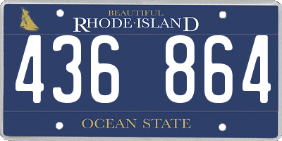 RI license plate 436864