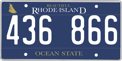 RI license plate 436866