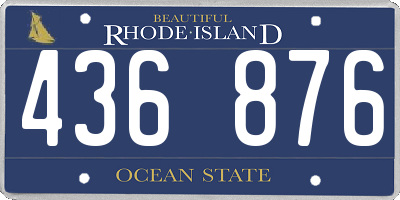 RI license plate 436876