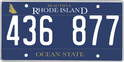 RI license plate 436877