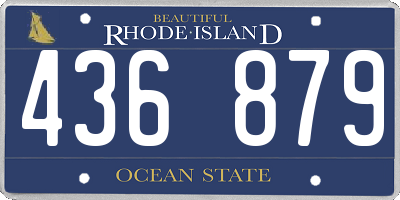 RI license plate 436879