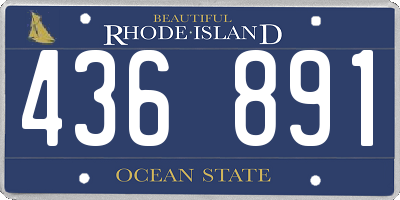 RI license plate 436891