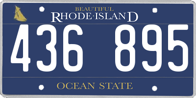 RI license plate 436895